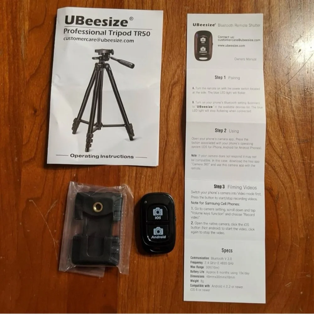 54” cameras or phones tripod